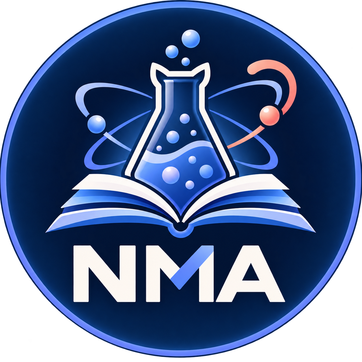 Escudo violeta y azul de NMA Digital